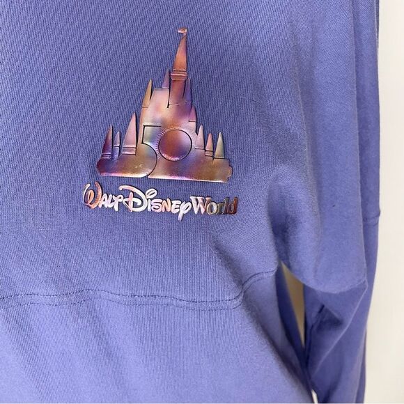 Disney Spirit Jersey Top 50th Walt Disney World WDW Long Sleeve Purple Small - Picture 2 of 12